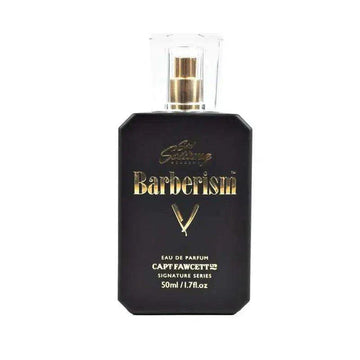 Kaptein Fawcetts Barberism Eau de Parfum 50 ml flaske med stilig design.