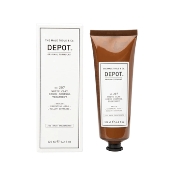 Depot No. 207 White Clay Sebum Control Treatment 125ml tube and box for oily hair.