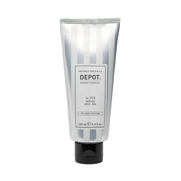 Depot No. 313 Medium Hold Gel, 200ml tube, styling product for all hair types.