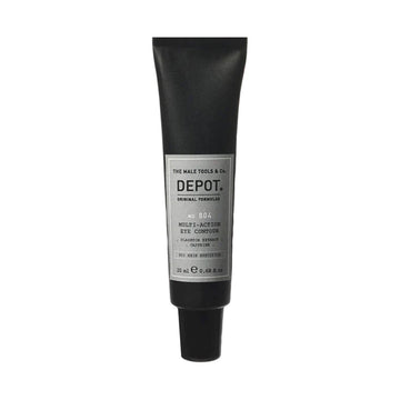 Depot No. 804 Multi-Action Eye Contour cream tube on white background, designed for delicate skin around eyes.