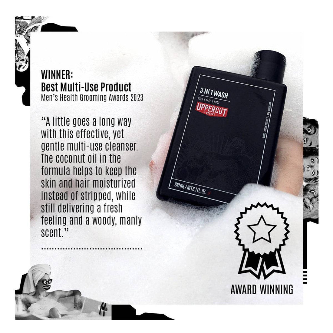 Uppercut Deluxe 3 In 1 Wash 240ml