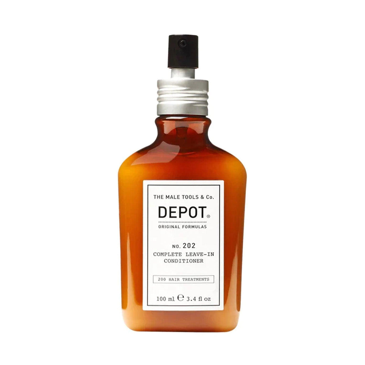 Depot No. 202 Complete Leave-in conditioner bottle, 100 ml, for dry hair care.