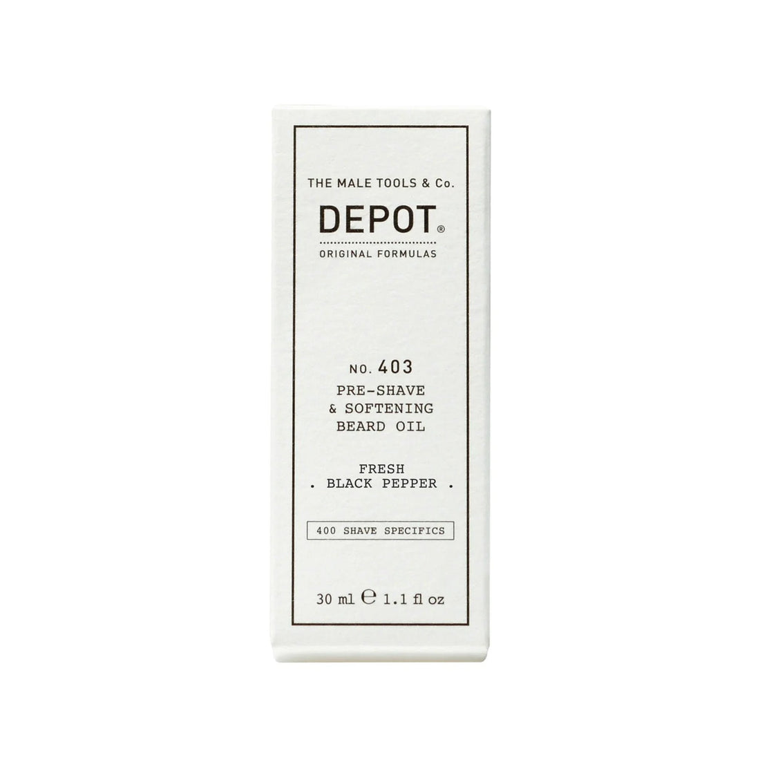 Depot No. 403 Pre-Shave & Softening Beard Oil - Fresh Black Pepper