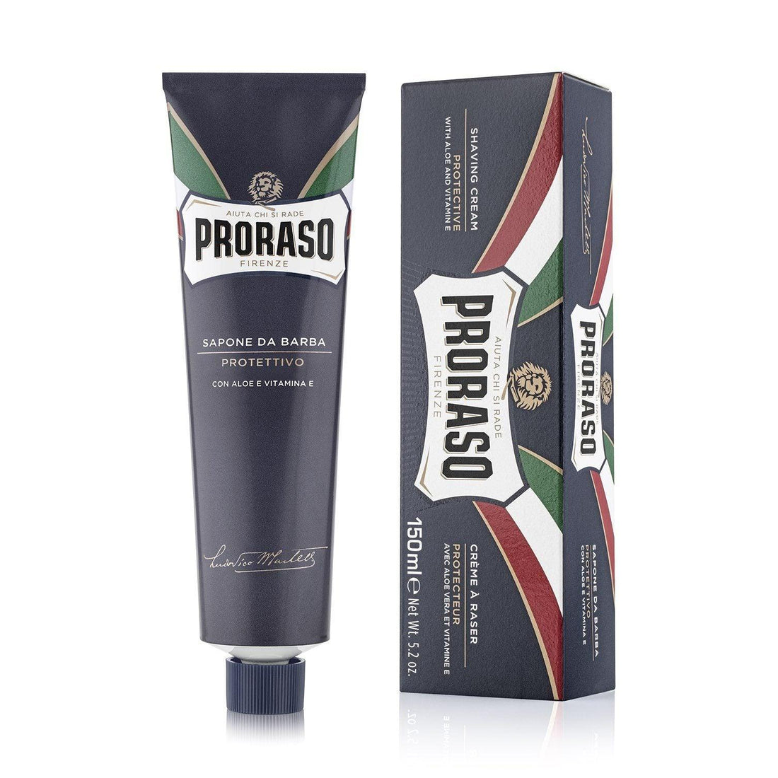 Proraso barberkrem i tube - Aloe vera og vitamin E