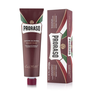 Proraso barberkrem i tube - Sandeltre og sheasmør